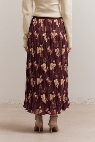 Bekah Floral Print Midi Skirt