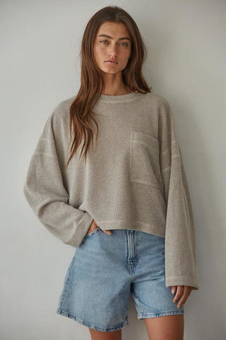 Samantha Grey Knit Top