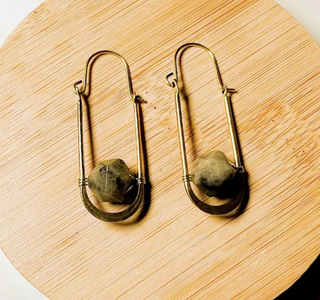 Oval Abacus Earrings