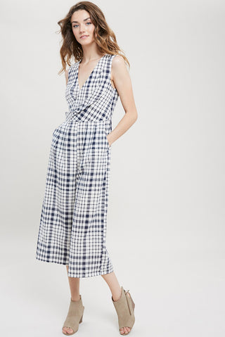 Rowan Plaid Wide Leg Jumpsuit