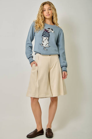 Dapper Dalmatian Scarf Dog Sweater
