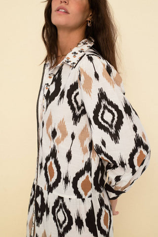 Carmen Cotton Dress Ecru