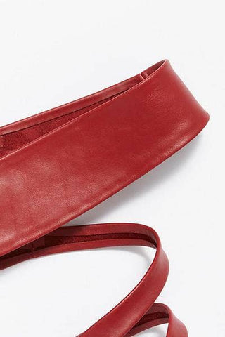 Wrap Belt - Red | Adjustable OS | Timeless Style
