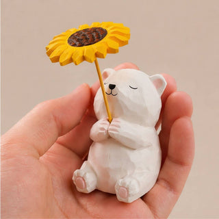 Bear Holding Sunflower