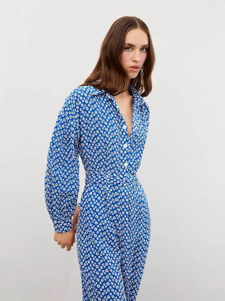Eyelet Self-Belt Jumpsuit