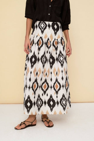 Carmen Cotton Blend Maxi Skirt