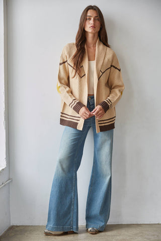 The Palomino Horse Jacquard Cardigan