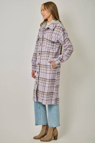 Highlands Hooded Twofer Plaid Jacket