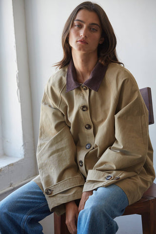 Harvest Contrast Collar Barn Jacket