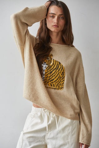 The Marmalade Tiger Graphic Sweater