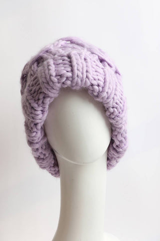 Alpine Oversized Cable Knit Pom Beanie