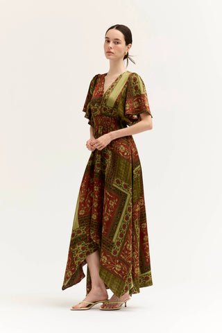 The Vesper Handkerchief Hem Maxi Dress