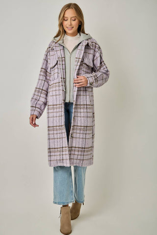 Highlands Hooded Twofer Plaid Jacket