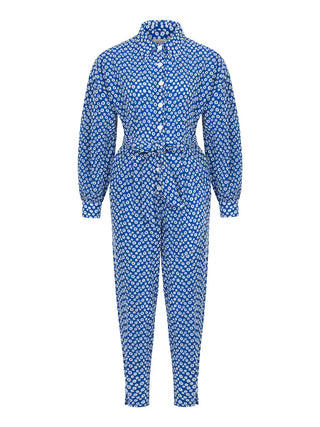 Eyelet Self-Belt Jumpsuit