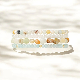 Amazonite Pearl Essence Stretch Apple Watch Strap - 5.75-6.25