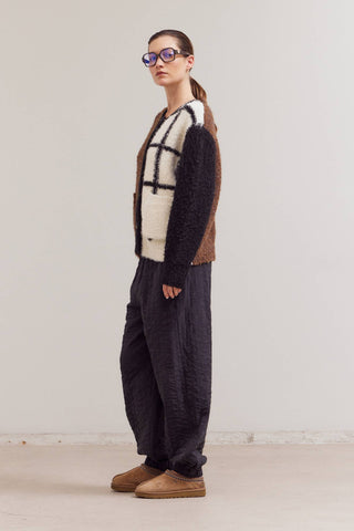 The Sable Grid Cardigan