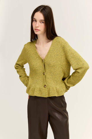 The Linnet Ruffle Hem Cardigan