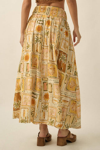 The Shoreline Palm Maxi Skirt