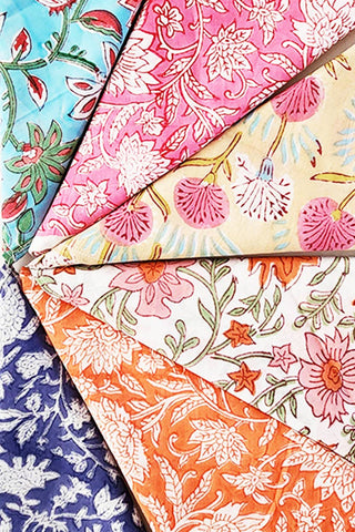 Floral Block Print Bandanas
