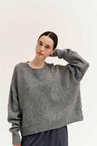 The Heron Contrast Stitch Sweater
