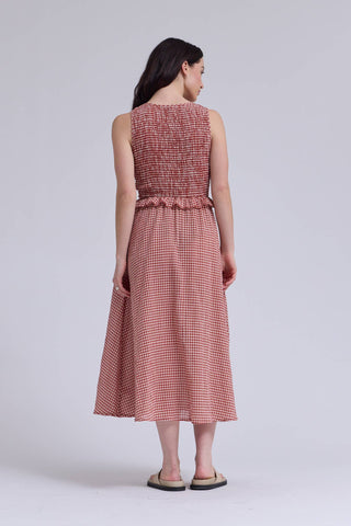 Clayfield Ruffle Gingham Midi Dress