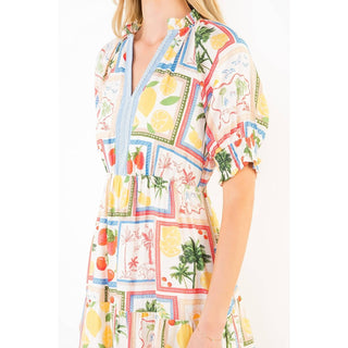 The Fruit Print Midi Dress