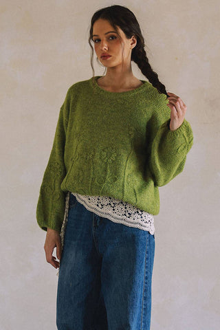 The Meadow Embroidered Floral Sweater