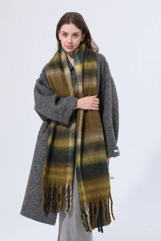 Hearthside Plaid Fringe Scarf
