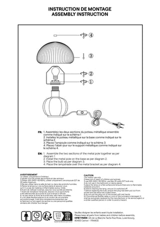 Madeleine Lemon Glass Lamp