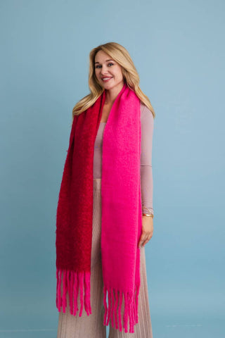 Ember Two-Tone Fringe Scarf