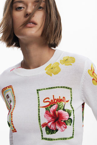 Tropical Stamps Sweater