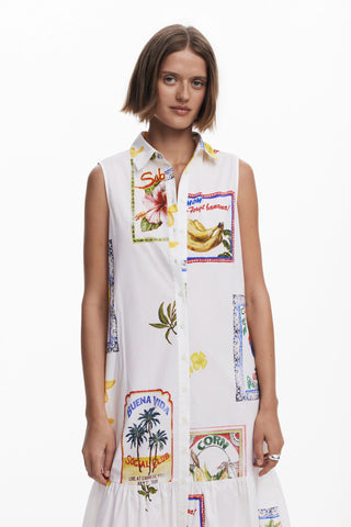 Postcards Shirt Dress