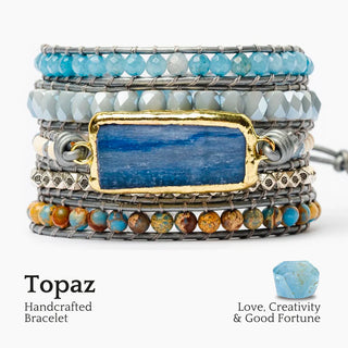 Healing Topaz Wrap Bracelet - Adjustable
