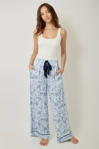 Gingerbread Toile Pajama Pants