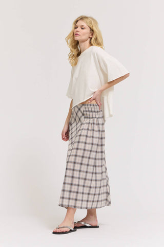 Emillee Smocked Plaid Skirt