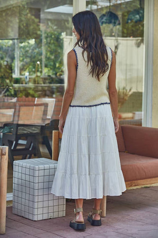 The Ruffled Flare Midi Skirt