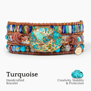 Turquoise Lioness Energy Bracelet - Adjustable
