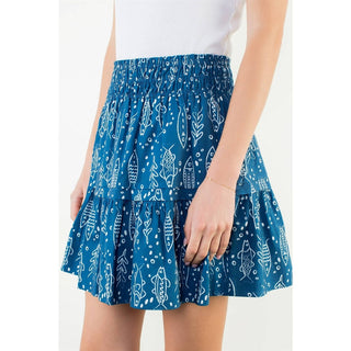 The High Waisted Fish Print Skirt