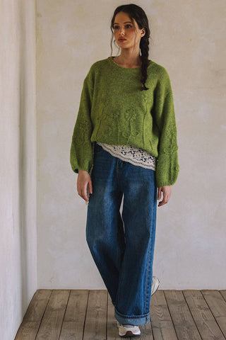The Meadow Embroidered Floral Sweater