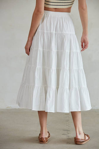 The Ruffled Flare Midi Skirt