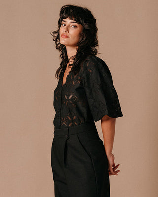 Allison Black Lace Blouse
