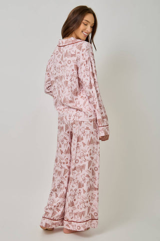 Gingerbread Toile Pajama Pants