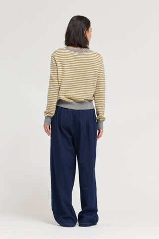 Goldfinch Striped V-Neck Sweater