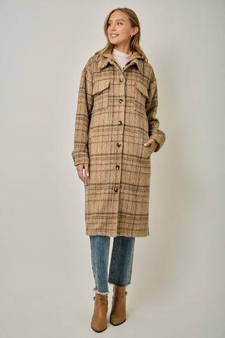 Highlands Hooded Twofer Plaid Jacket