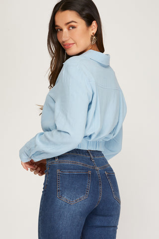 The Seabreeze Twist-Front Blouse