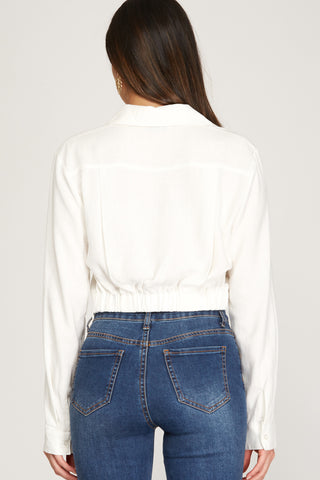 The Seabreeze Twist-Front Blouse