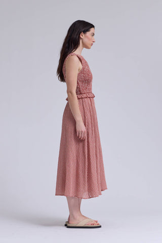 Clayfield Ruffle Gingham Midi Dress