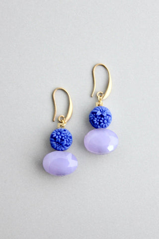 Jenna Periwinkle and Lavender Dangle Earrings