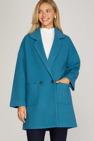 The Kestrel Oversized Double Button Coat