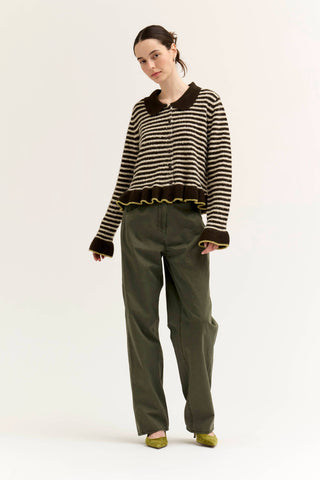 Sabrina Ruffle Hem Cardigan